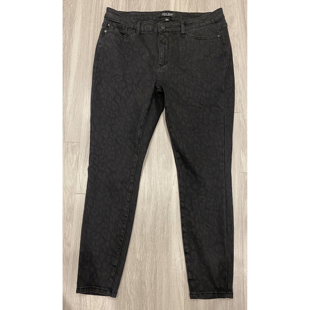 Judy Blue Jeans JB88309 Black 32 Cheetah Print Leopard‎ Stretch
